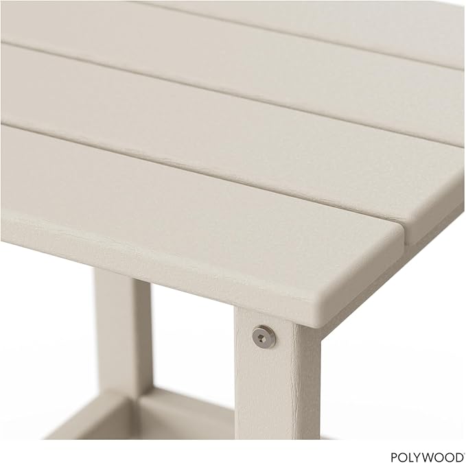 POLYWOOD ECT18SA Long Island 18" Side Table, Sand