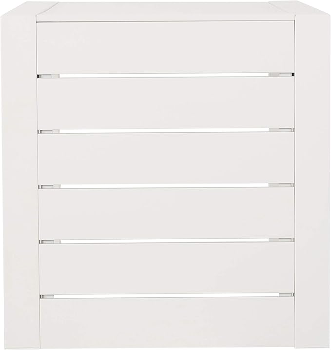 Christopher Knight Home Jesse Coral Outdoor Modern Aluminum C-Shaped End Table, White
