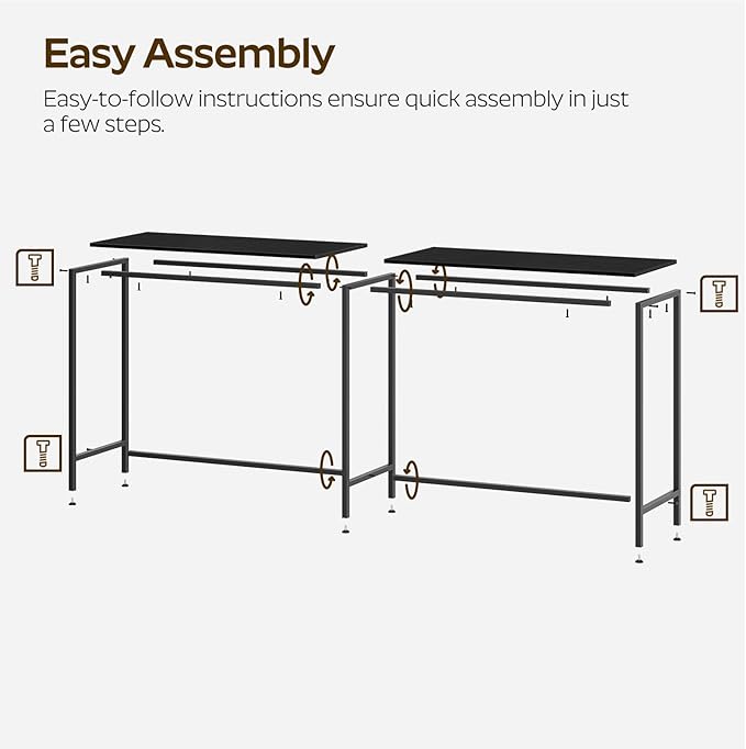 70.8" Long Bar Table, Counter Bar Height Table, High Top Table, Rectangular Hightop Bar Pub, for Kitchen, Living Room, Entryway, Black BT08BB