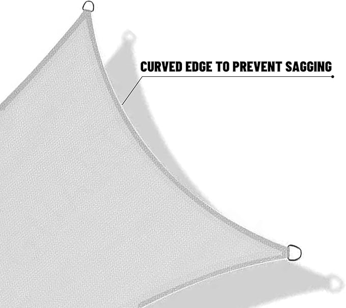 SUNNY GUARD Custom Size 6'x7'x9.2' Silver Grey Sun Shade Sail Right Triangle UV Block Shade for Backyard Yard Patio Deck Garden(Customized)