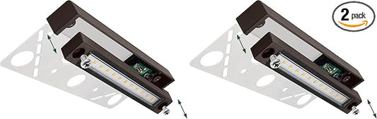 GKOLED 6.8 Inch LED Low Voltage Outdoor Hardscape Light, Light Module Replaceable, Retaining Paver Wall Step Lighting, 2700K 1.5W, IP65 for Wet Location, Die-cast Aluminum Housing (Pack of 2)