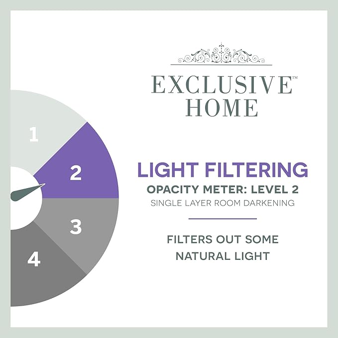 Exclusive Home Cabana Solid Indoor/Outdoor Light Filtering Hook-and-Loop Tab Top Curtain Panel Pair, 54"x84", Vanilla