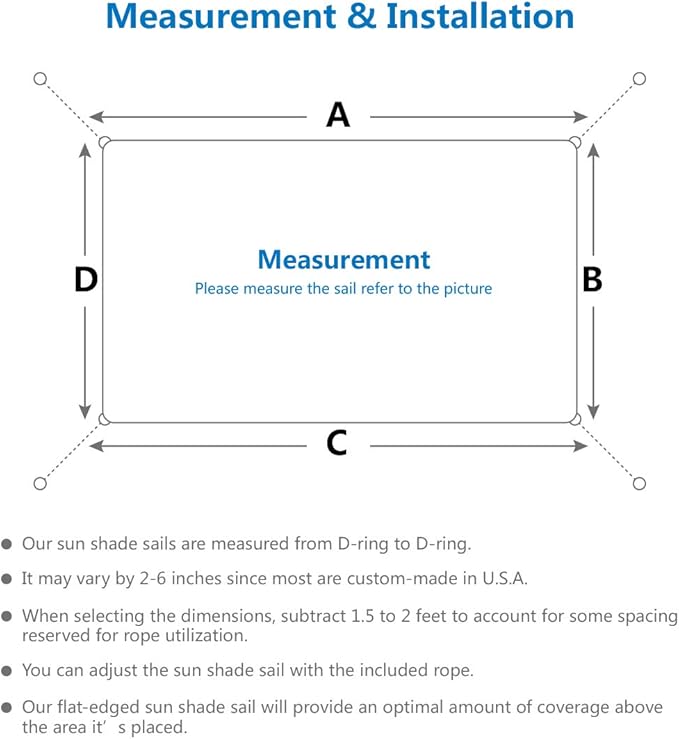 Eden's Decor Straight Flat-Edged Sun Shade Sail Rectangular 9' x 21' Beige UV-Blocking Outdoor Canopy Fabric Cloth Awning for Pergola Patio Garden Backyard Custom Size