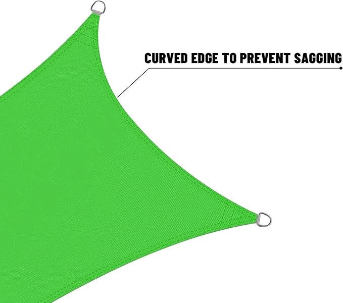 LOVE STORY Right Triangle 5'x6'x7.8' Waterproof Sun Shade Sail Canopy UV Block for Outdoor Patio Backyard Carport,Fruit Green(We Make Custom Size)