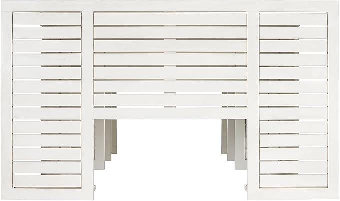 SAFAVIEH Outdoor Collection Monterey White Wash 3-Shelf Patio Bar Table