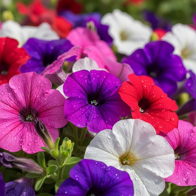 Petunia Seeds for Planting 80000 Plus Mixed Color Flower Seeds for Outdoor Garden Beds Containers and Hanging Baskets