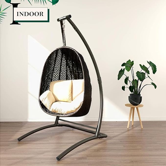 G TALECO GEAR C-Type Hanging Hammock Chair Stand, Heavy Steel Swing Hammock Chair Stand, Suitable for Indoor and Outdoor Swing Frame（Seat not Include）
