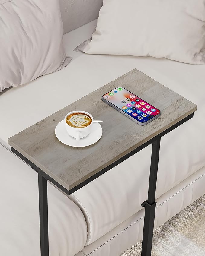 TUTOTAK End Table, Side Table, Tall Couch Table, Sofa Table, Living Room, Bed Room, Greige TB01BG083
