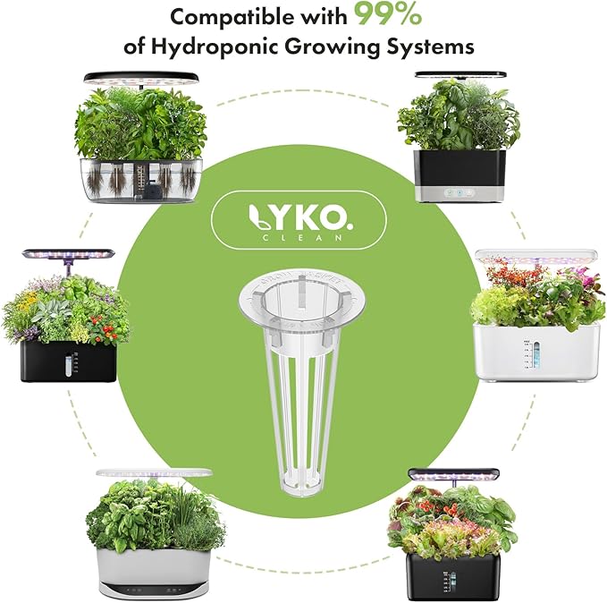 LYKOCLEAN 12 Pods Salad Greens Seed Pod Kit for AeroGarden, idoo Hydroponic Growing System Include American Fast Lettuce, Cauliflower, Spinach, Paris Island and Buttercrunch Lettuce, 400+ Seeds