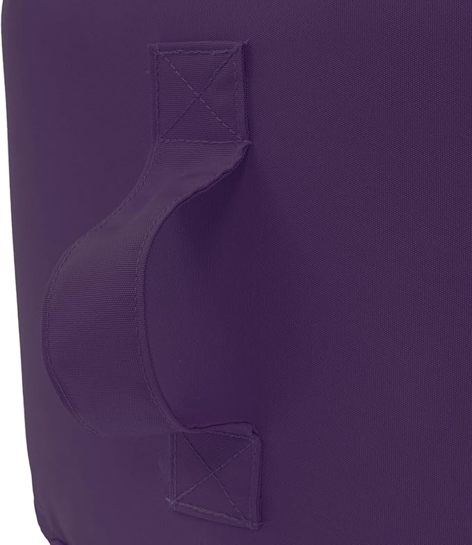 QILLOWAY Indoor/Outdoor Inflatable Stool,Round Ottoman,All Weather Foot Rest for Camping or Home,Purple