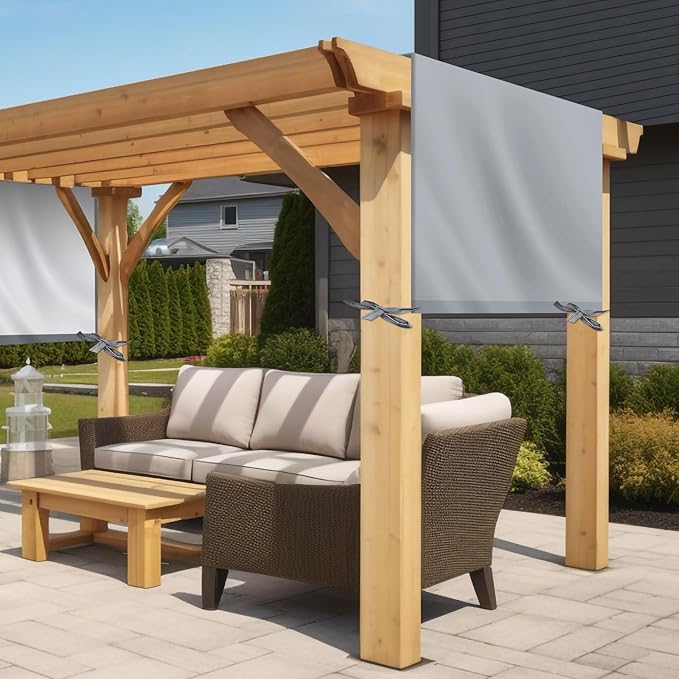 Universal Pergola Replacement Canopy Outdoor Canopy Shade Cover Waterproof Shade Top Cover for Outdoor Patio Porch Backyard(12 x 9 ft,Gray)