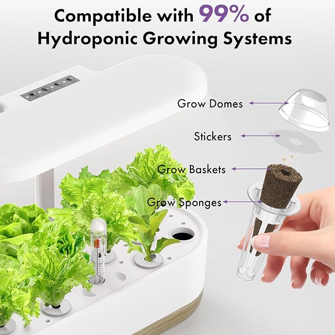 LYKOCLEAN Salad Romaine Lettuce Seed Pods for AeroGarden,Ahopegarden, iDOO Hydroponics Growing System,350 Seeds+ Including American Lettuce,Paris Island Cos Lettuce,Buttercrunch Lettuce (12-Pods)