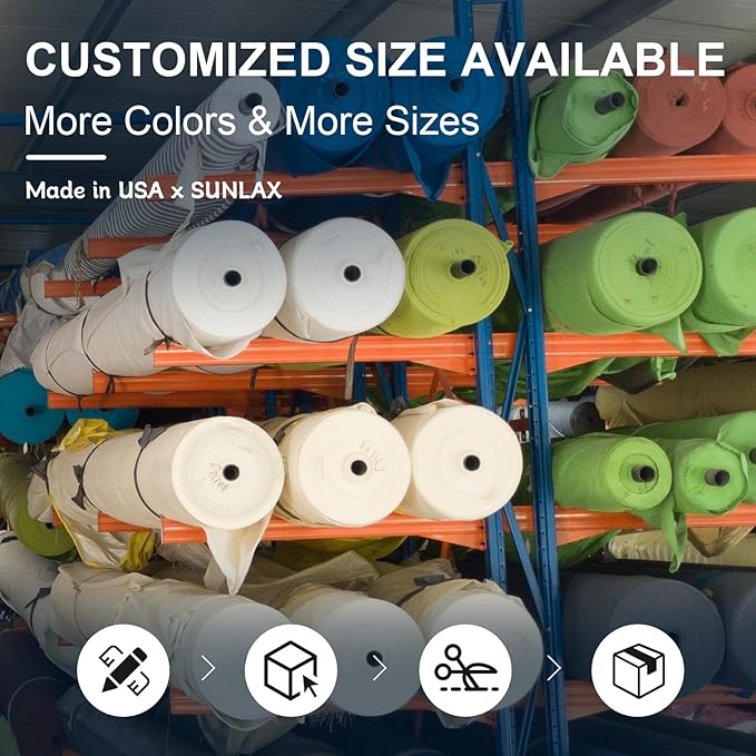 SUNLAX Sun Shade Sail 17' x 24' x 29.4' Sand Rectangle Canopy Sail Shade Cover UV Block Permeable Sunshade Outdoor for Patio Backyard Deck Pergola (We Make Custom Size)