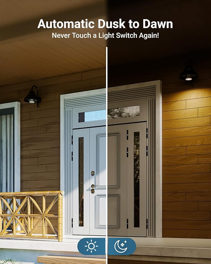 Sunco 2 Pack PAR30 LED Dusk to Dawn Light Bulbs, 850 Lumens, 11W, 2700K Soft White, Non-Dimmable, E26, Wet Rated Outdoor Flood Light Bulb with Photocell Sensor, for Porch, Patio, Backyard, UL
