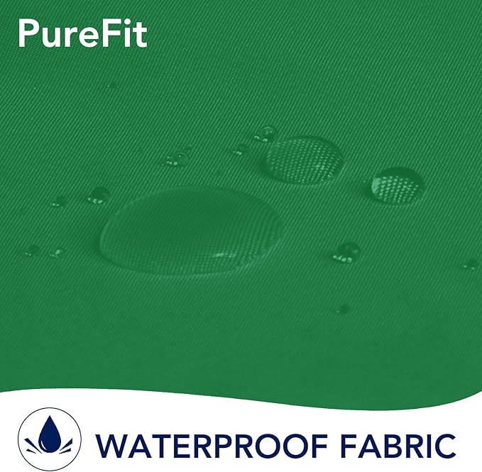 PureFit Outdoor Curtains for Patio Waterproof Weatherproof, UV Resistant Outside Curtains for Gazebo, Front Porch, Pergola, Sun Blocking Privacy Curtain, 100W x 108L inch, 1 Panel, Green