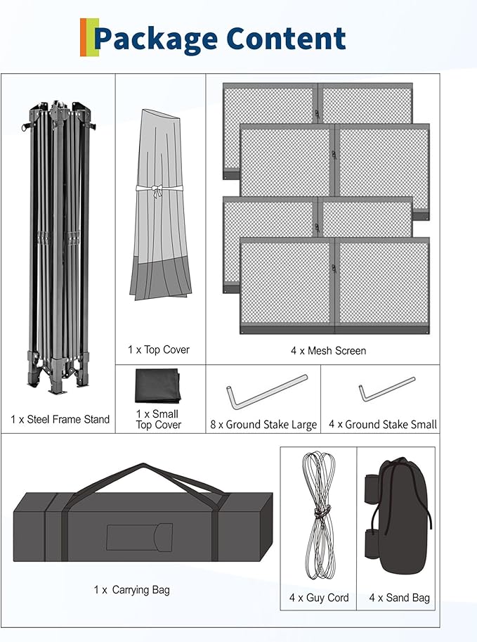 Canopy Tent 13x13 ft, Pop Up Gazebo One-Push Setup with 4 SandBags for Backyard Parties and BBQs, Mosquito Netting & Height Adjustable - Olive Green