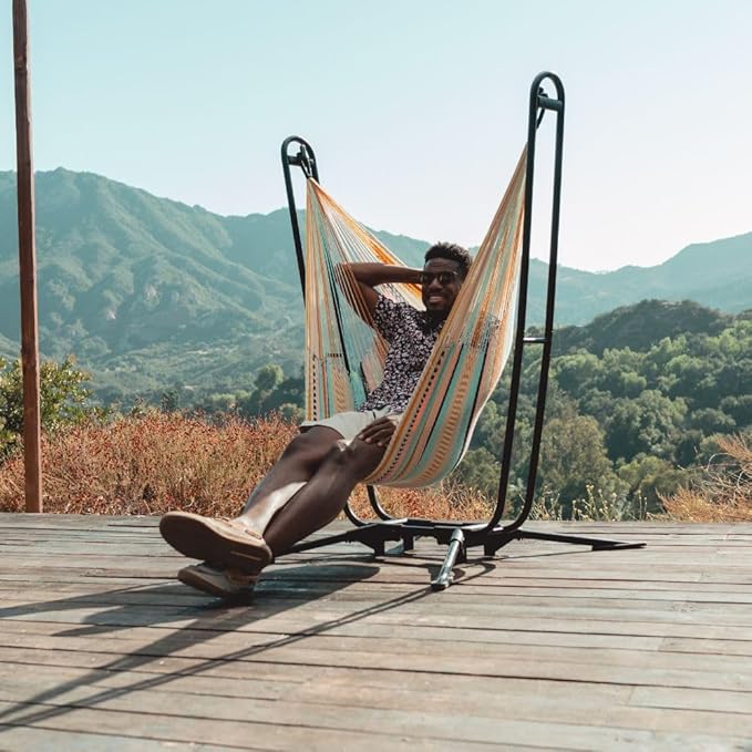 The Vista Hammock Stand by Yellow Leaf Hammocks - 330lb Max - Lightweight, Portable Hammock Swing Chair Stand, Easy Assembly, Compatible with Yellow Leaf Hammock Chairs Only, Color: Deep Charcoal