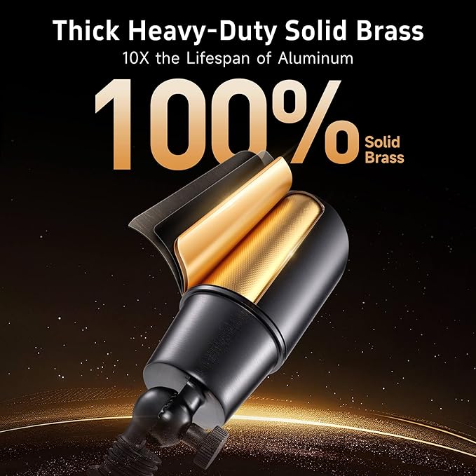 Gardenreet Brass Landscape Lighting - Black Outdoor Low Voltage Spotlights LED, 12V Wired Uplights, Waterproof Spot Lights for Outside Trees Without MR16 Bulb (4 Pack)