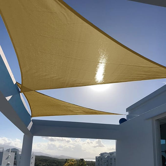 SUNNY GUARD Custom Size 19'x29'x29' Triangle Sand UV Block Sunshade for Backyard Yard Deck Patio Garden Outdoor Activities and Facility(Customized)