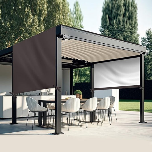 Universal Pergola Replacement Canopy Outdoor Canopy Shade Cover Waterproof Shade Top Cover for Outdoor Patio Porch Backyard(10 x 10 ft,Coffee)