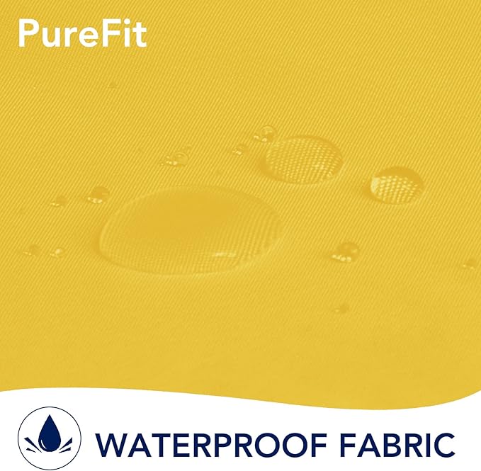 PureFit Outdoor Curtains for Patio Waterproof Weatherproof, UV Resistant Outside Curtains for Gazebo, Front Porch, Pergola, Sun Blocking Privacy Curtain, 120W x 108L inch, 1 Panel, Yellow
