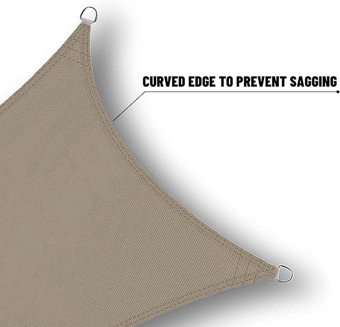 SUNNY GUARD Waterproof Sun Shade Sail 5' x 8' Taupe Rectangle UV Block Sunshade for Backyard Yard Deck Patio Garden Outdoor Activities and Facility(Customized)