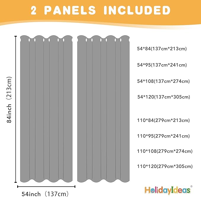 HolidayIdeas Red Outdoor Curtains for Patio Waterproof, 2 Panels - 54 x 95 Inch - Privacy Protection & Light Filtering Curtains Grommet Outside Curtains for Porch, Gazebo, Pergola, Backyard