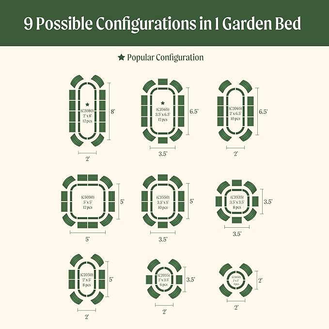 32" Extra Tall Raised Garden Bed Kits, 2 x 8 x 2.7ft Raised Planter Box Outdoor, 3.5 x 6.5 x 2.7ft Deep Root 9 in 1 Modular Metal Raised Beds for Gardening Vegetables Flowers Fruits - Sunlit Oak