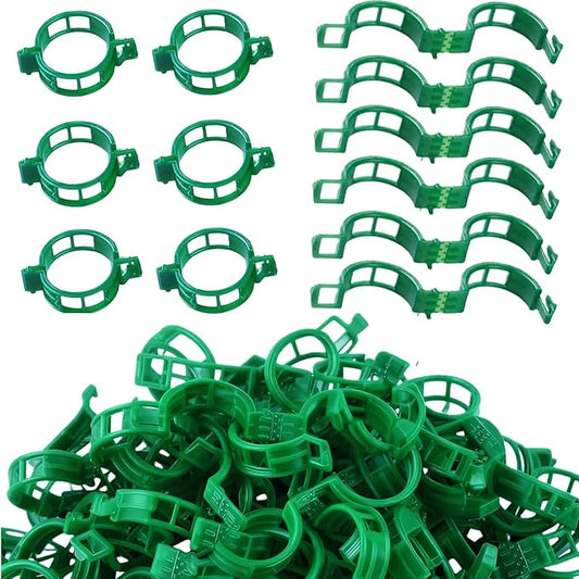 Plant Support Clips, 100 Pcs Tomato Clips, Plastic Trellis Clips, Grape Vine Tomato Vine Vegetables Plants Garden Support Clips to Grow Upright Makes Plants Healthier