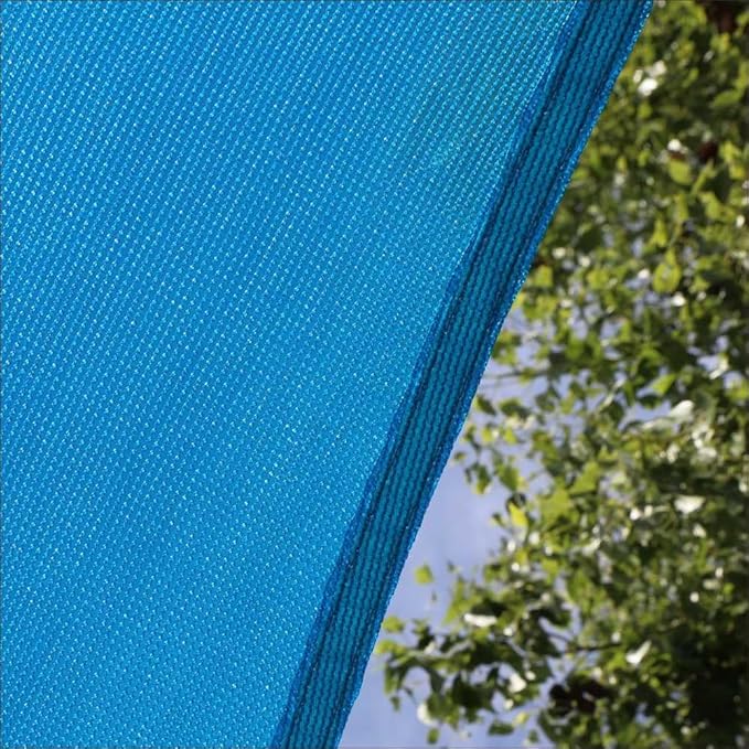 Amgo Custom Size 18' x 22' x 28.4' Blue Right Triangle Sun Shade Sail Order to Make Canopy Awning UPF50+ AGSLT, 95% UV Blockage, Water & Air Permeable, 200GSM Commercial Standard (We Customize)