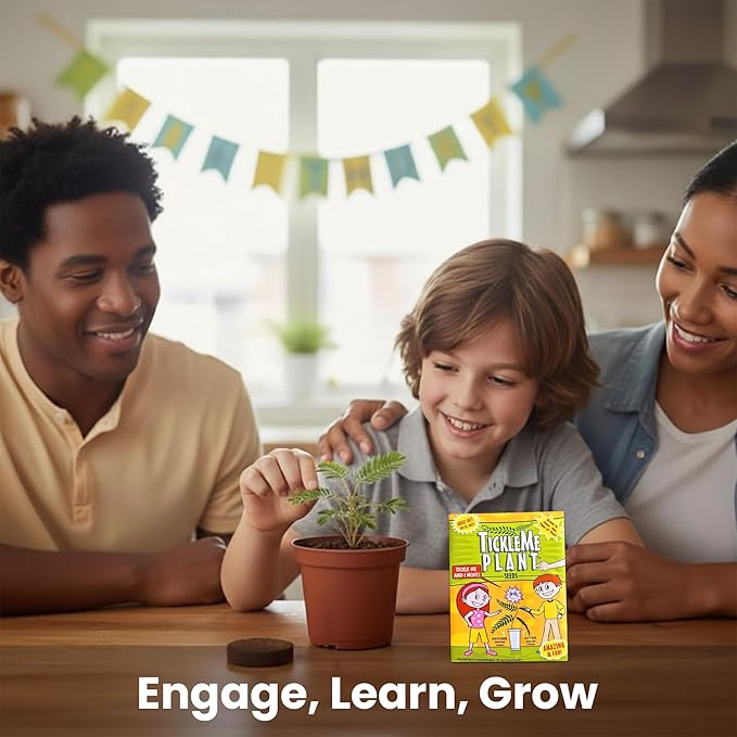 TickleMe Plant® Birthday Party Favors (2-Pack) – Touch It & Watch It Move! | Sensitive Plant Kids Grow Kit | Fun Interactive Indoor Gardening Gift for Kids, Classroom, STEM Activity