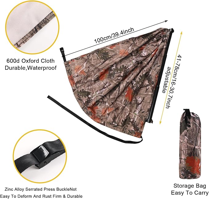 Camo Tree Camping Chair Hunting Hammock Seat Hunting Chair Portable and Light Weight Camping Stool on Tree