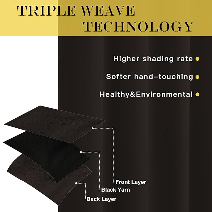 NICETOWN Blackout Short Curtain 63 inches Long for Windows, Thermal Insulated Curtain Grommet Room Darkening Window Treatment for Bedroom/Living Room, 1 Panel, W46 x L63, Toffee Brown