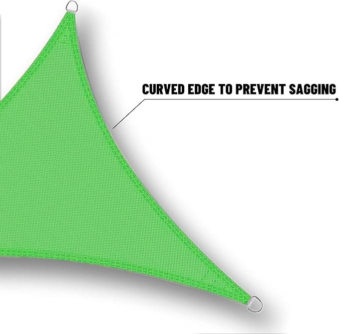 SUNNY GUARD Waterproof Sun Shade Sail 16'x16'x22.6' Lemon Green Right Triangle UV Block Sunshade for Backyard Yard Deck Patio Garden Outdoor Activities and Facility(Customized)