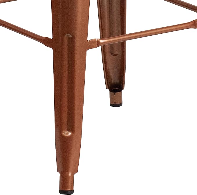 Flash Furniture Commercial Grade 30" High Backless Copper Indoor-Outdoor Barstool