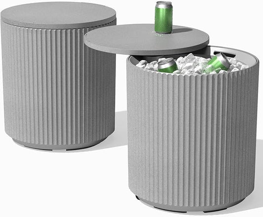 Veradek Outdoor Cooler Side Table - 2 in 1 - Designed for use as Outdoor Side Table, Patio Decor and Ice Chest