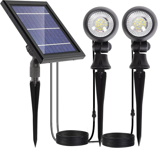 SUNLONG Solar Outdoor Lights,Solar Spot Lights Outdoor Waterproof Solar Spotlight Landscaping for Yard Garden Flag Pathway Trees(Natural White)