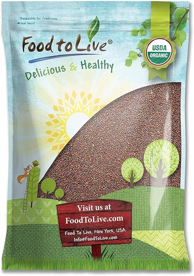 Food to Live Organic Broccoli Seeds for Sprouting, 10 Pounds – Non-GMO, Vegan, Kosher, Sirtfood, Bulk. Rich in Sulforaphane, Vitamin C. Grow Sprouts, Microgreens for Salads, and Sandwiches