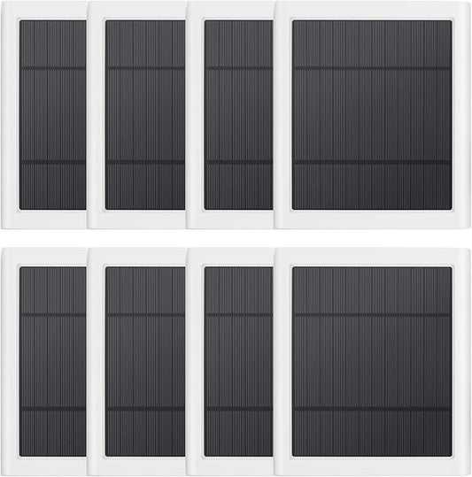 8 Pack IP65 Solar Panel for Rings Camera, 4W Solar Charger Compatible with Rings Spotlight &All-New Stick Up Outdoor Cam Battery, 10ft Long Cable with USB-C to Barrel Plug Adapter