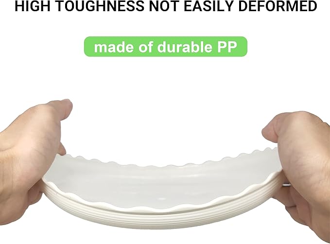 13 Pack Plant Saucer, 8 10 12 Inch Durable Plastic Plant Trays for Pots, White & Black Round Plant Pot Saucers, Drip Tray for Indoor and Outdoor Garden (for 5 6 7 8 9 10 Inch Pot)