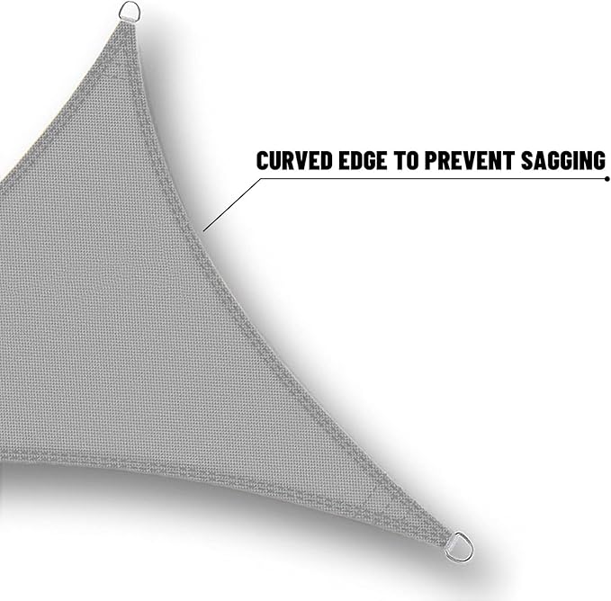 SUNNY GUARD Waterproof Sun Shade Sail 7'x9'x11.4' Charcoal Right Triangle UV Block Sunshade for Backyard Yard Deck Patio Garden Outdoor Activities and Facility(Customized)
