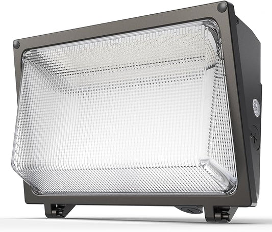 LED Wall Pack 150W: 22500lm Outdoor Wall Lights with Dusk to Dawn Photocell - Glass Lens LED Security Flood Lighting for Parking Lot and Warehouse