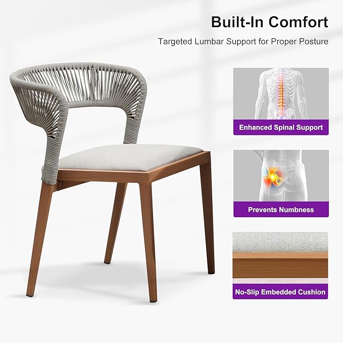 PURPLE LEAF 9 Pieces Outdoor Dining Set Patio Furniture Set Aluminum Rattan Wicker Patio Table and Chairs Set for Lawn Backyard Deck Brown