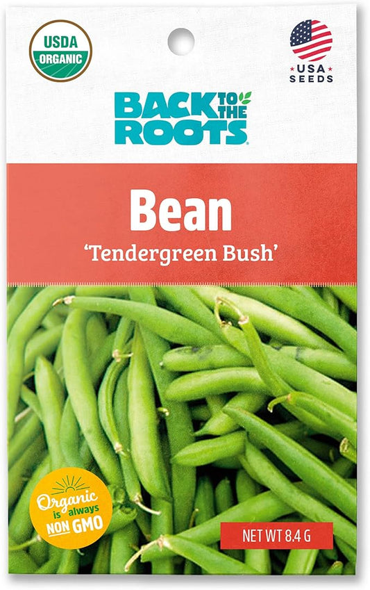 Back to The Roots 100% Organic Seed Packet - Bean 'Tendergreen' 8.4g
