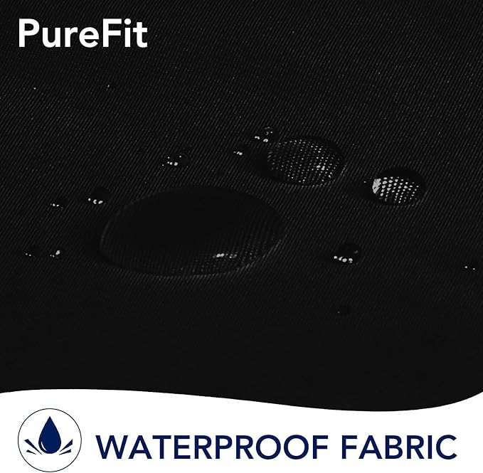 PureFit Outdoor Curtains for Patio Waterproof Weatherproof, UV Resistant Outside Curtains for Gazebo, Front Porch, Pergola, Sun Blocking Privacy Curtain, 120W x 84L inch, 1 Panel, Black