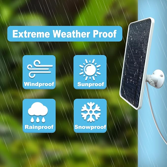 Solar Panel for Arlo Essential/XL Spotlight Cam (1st Gen), Essential 2K/2K XL (2nd Gen，3rd Gen), with 13FT Micro USB & Type-C Cables, 360° Adjustable Aluminum Mount, 2 Pack