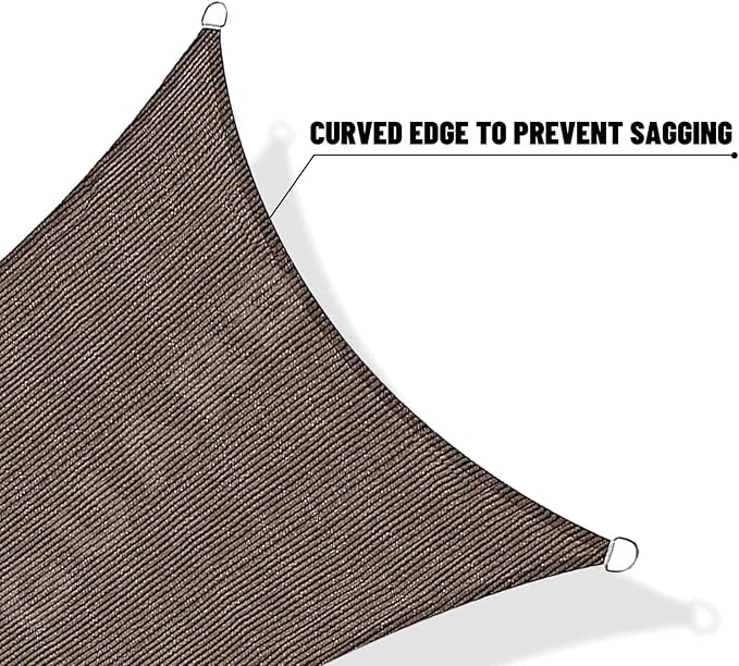 SUNNY GUARD Custom Size 10'x12' Brown Sun Shade Sail Rectangle UV Block Shade for Backyard Yard Patio Deck Garden(Customized)