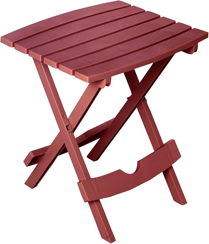 Adams Manufacturing 8500-95-3700 Plastic Quik-Fold Side Table, Merlot