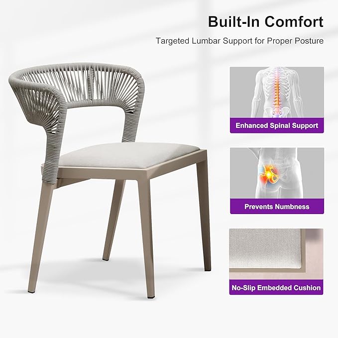 PURPLE LEAF 9 Pieces Outdoor Dining Set Patio Table and Chairs Set Aluminum Rattan Wicker Patio Dining Set for Lawn Backyard Deck Champagne