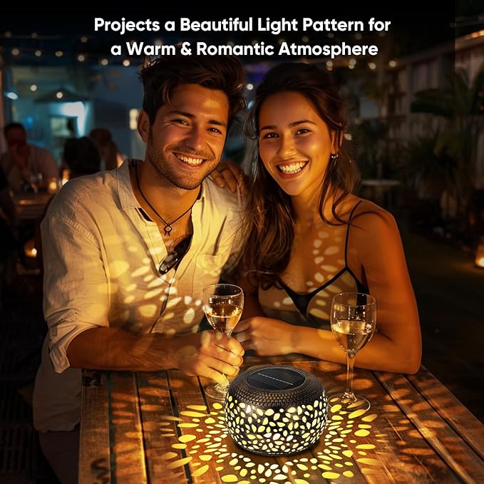 Solar Lantern Outdoor Patio Decor: Solar Lanterns Outdoor Waterproof Hollow Out Retro Metal Solar Powered, Outside Yard Porch Garden Balcony Desk Bedroom Indoor Tabletop Decorations 2 Lighting Colors
